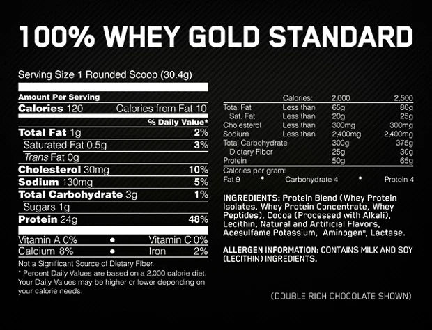 Gold Standard 100% Whey Optimum Nutrition 5Lbs