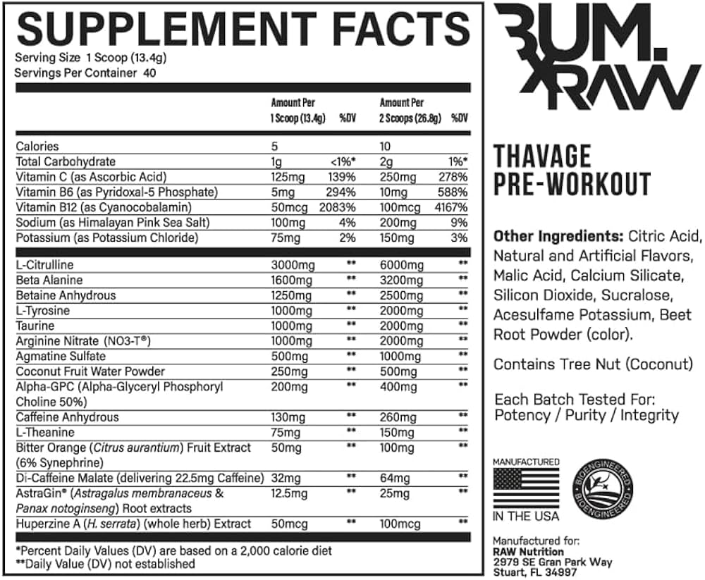 CBUM Thavage Pre-Workout