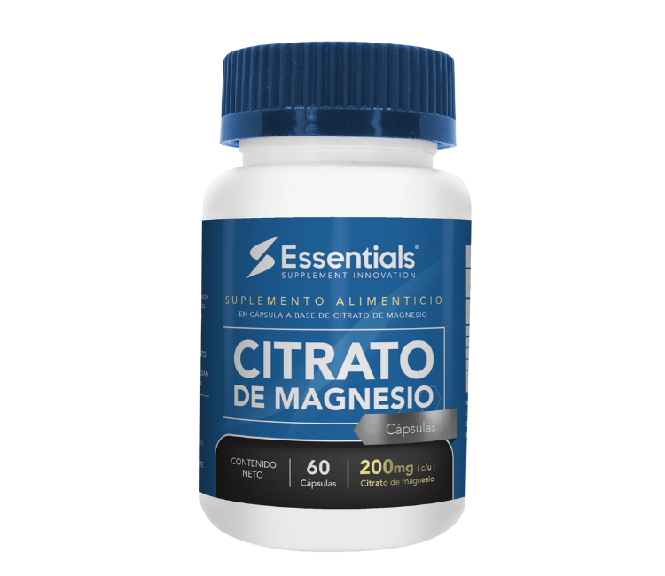 Essentials Citrato de magnesio 200 mg (60 cápsulas)